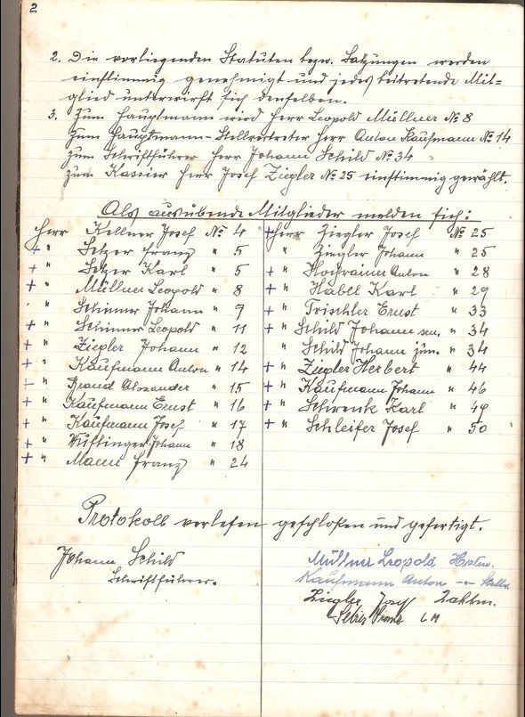 Protokoll zur Gründung